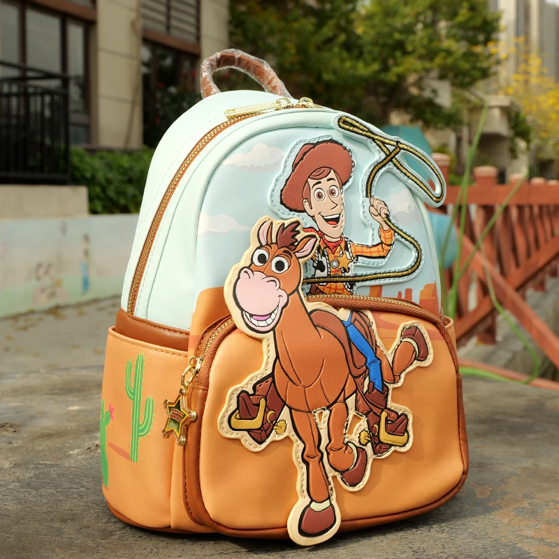 

In Stock Hot Sale Loungefly Toy Story Woody & Bullseye Student Backpack Children'S Backpack Leisure Backpack Shoulder Bag Gift