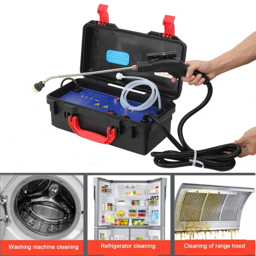 3000W High Pressure Steam Cleaner High Temperature Steam Cleaning Machine Multipurpose Heavy Duty Steamer for Range Hood Car