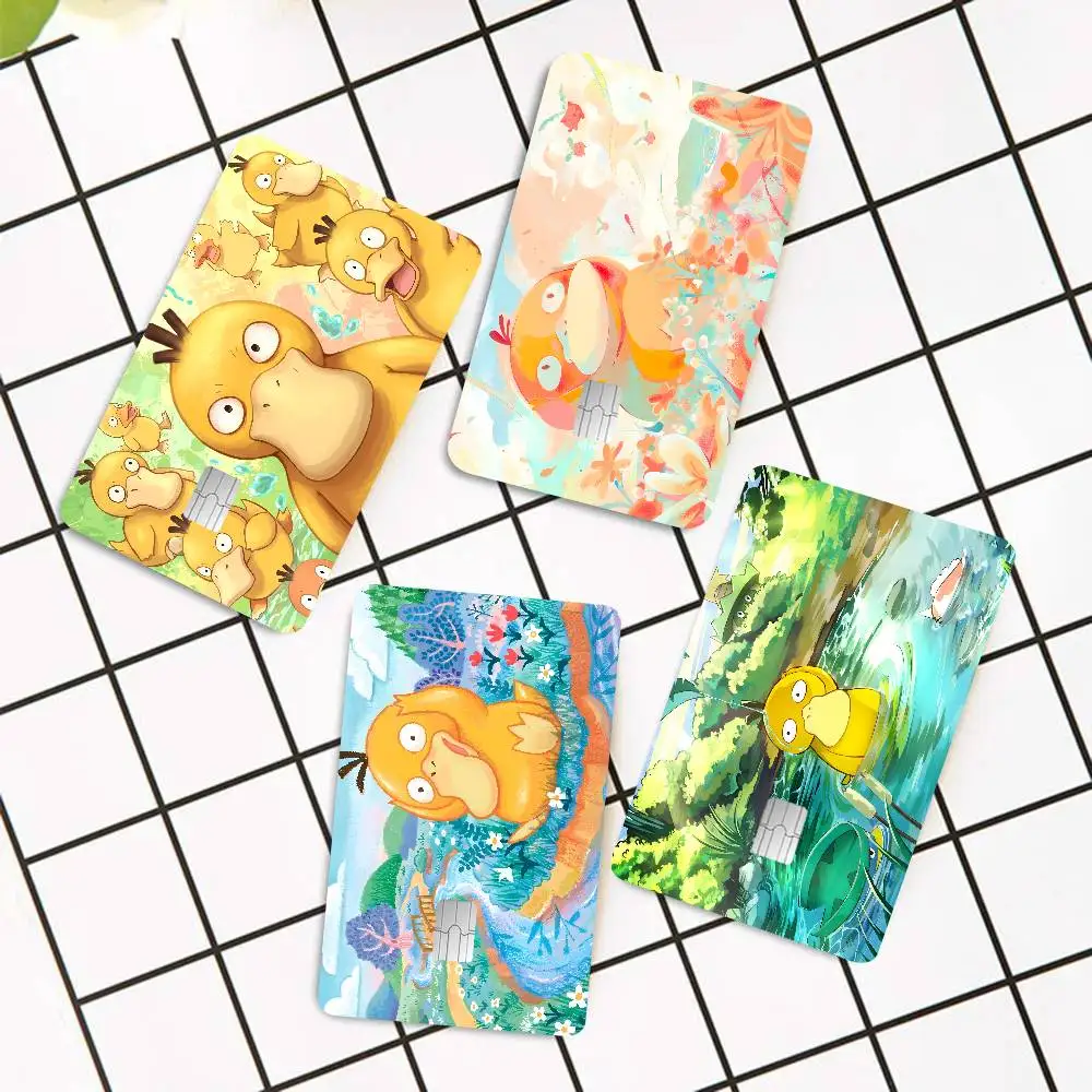 Anime P-Pokemon P-Psyduck Anime Cartoon Sticker Film Skin for Credit Card Debit Bank Bus Card view 3