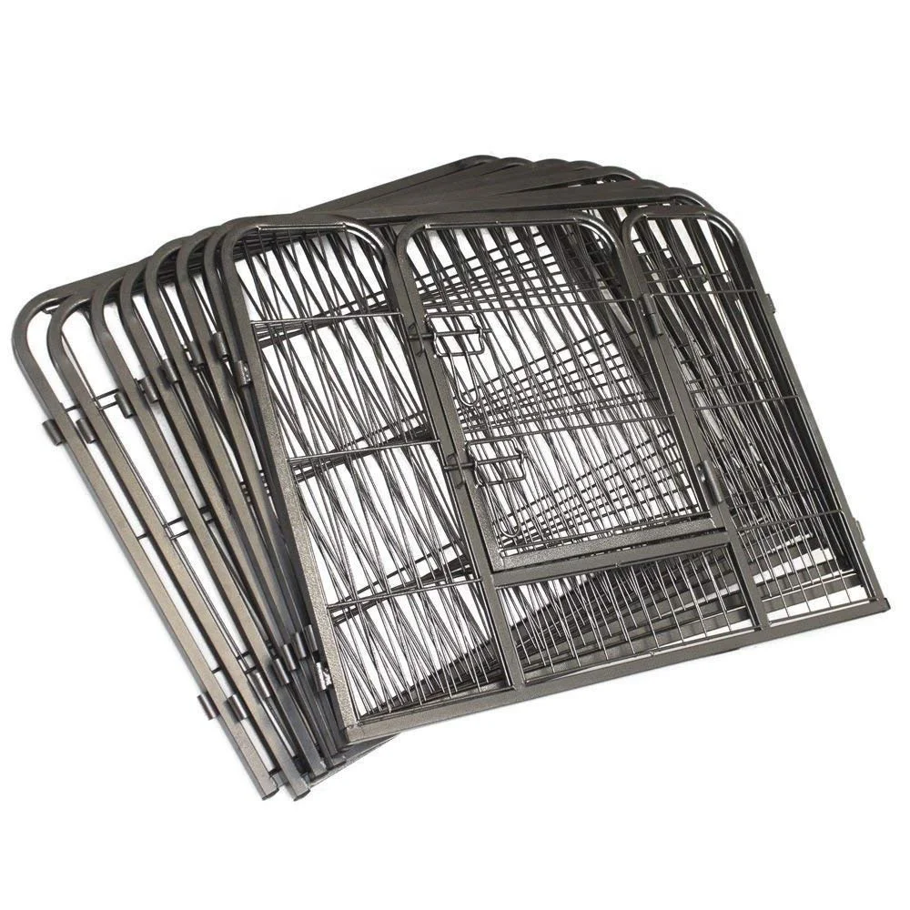 Safety Backyard Outdoor Pet Dog Rabbit Run Fence Kennel With Lock For 10 Panels