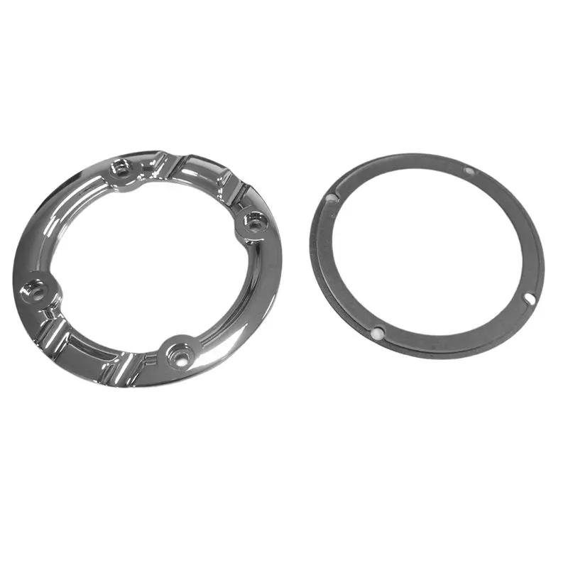 BB Clear Trap Door Kit For Motorcycle Chrome Trim Ring For Standard& Blood Groove Hyperchargers Air Cleaners