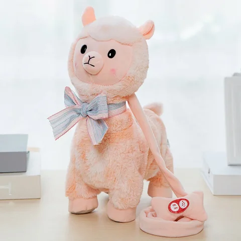 Electronic Plush Sheep Toy Robot Alpaca Sound Control Horse Talk Sing Songs Electric Animal Walk Dance Pet For Kid Birthday Gift