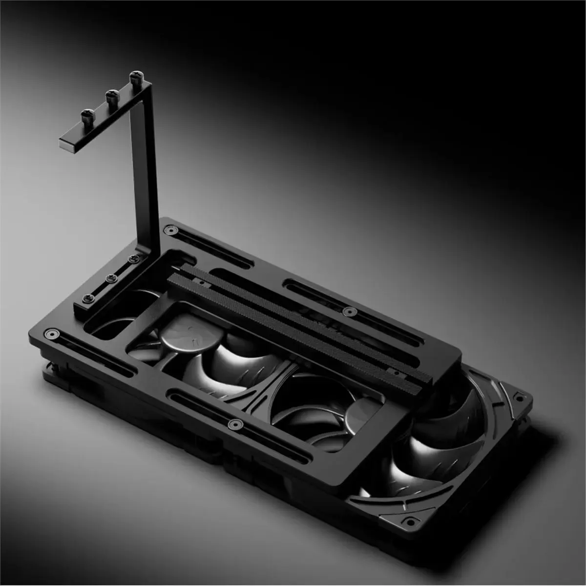 NEW FACTORY~90° PCIE 4.0 X16 Extension Riser Cable Aluminum Alloy Vertical Bracket PE Shielded GPU Video Graphics Card Extender