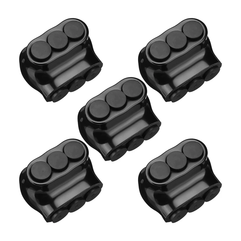 

GTBL 5 Pcs Black Insulated Multi Cable Connector, 3 Ports Electric Wire Connectors And Soldering Lugs,Cable Splicers 14-4AWG