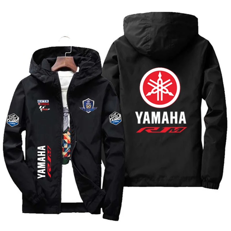 

Men's thin windbreaker jacket with YAMAHA logo, suitable for sports, leisure, outdoor and fishing, windproof, UV protection,
