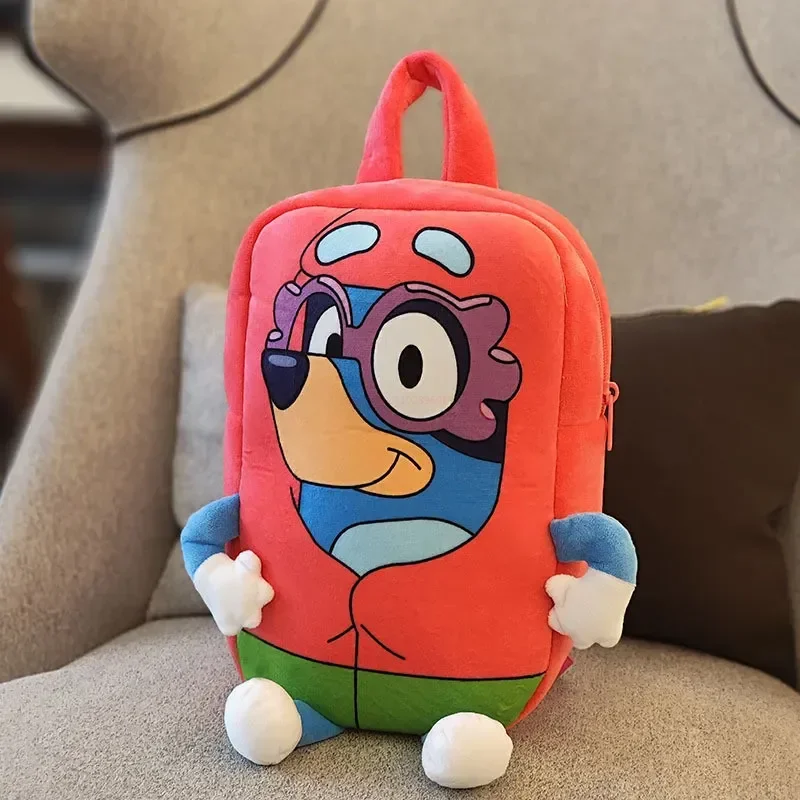 Mochila escolar de dibujos animados Bluey Family, Cosplay de Bingo, guardería, Animal de dibujos animados, Kawaii, Azul, Naranja, perro, regalo para niños