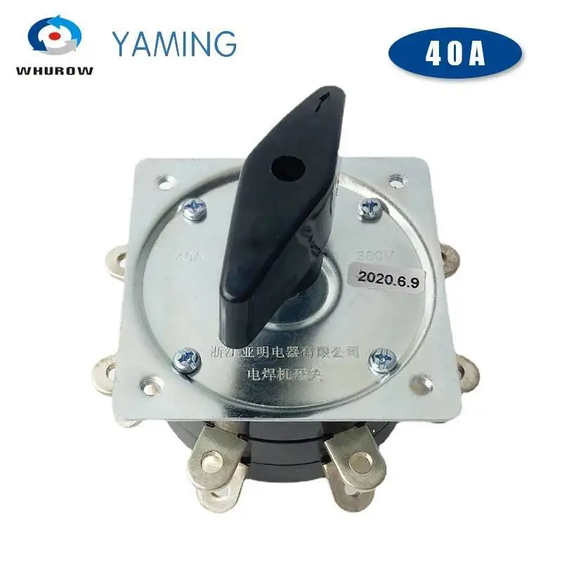 Saldatore interruttore KDH-40/2-8 contattore 8 posizione 2 fase 16 pin 40A interruttore selettore rotativo interruttore saldatrice perno di rame silver-plate