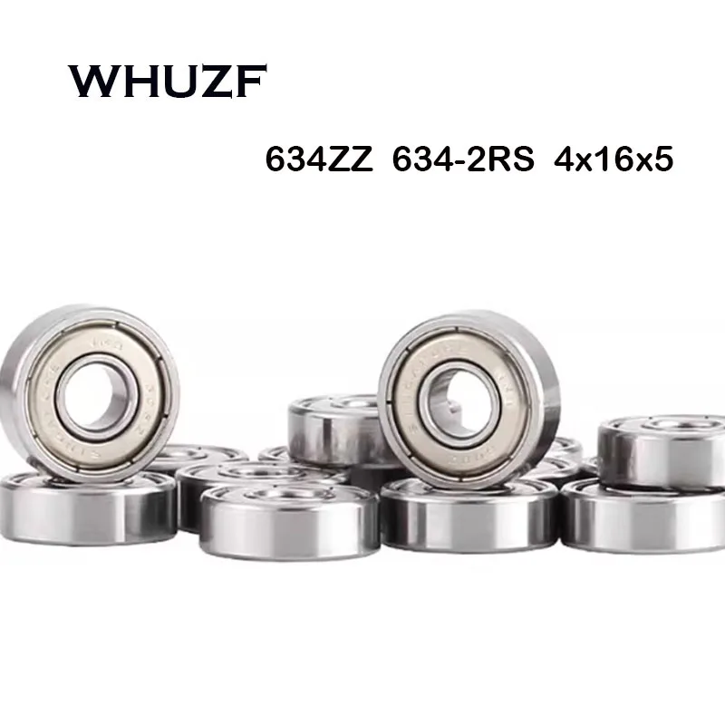 Free Shipping 634ZZ Bearing 4x16x5mm 10Pcs ABEC-7 R1640H 634Z Miniature 634 2RS High Speed Ball Bearings Corrosion Resistance