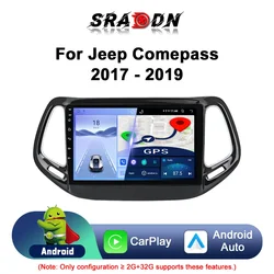 For Jeep Compass 2 MP 2017 2018 2019 Android Car Radio Automotive Multimedia Player GPS Navigation CarPlay Screen Auto Stereo