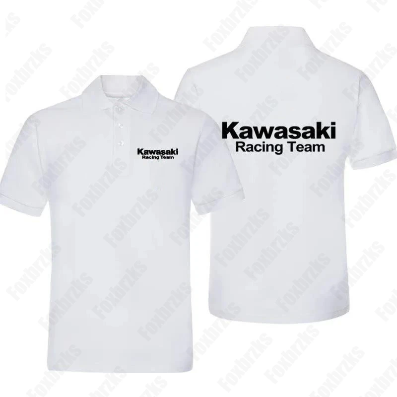 Neues 2024 kawasakis Motorrad kurz ärmel iges Polos hirt für Männer und Frauen Rennfans T-Shirt Radfahren halb ärmel ige Kleidung