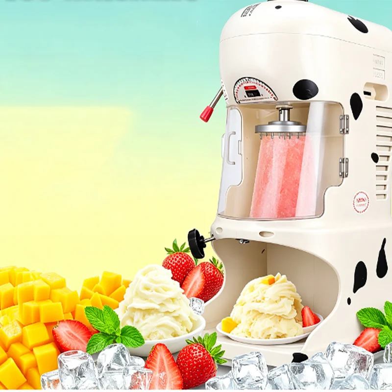 Snow Cone Machine Electric Shaved Ice Stainless Steel Shaved Ice