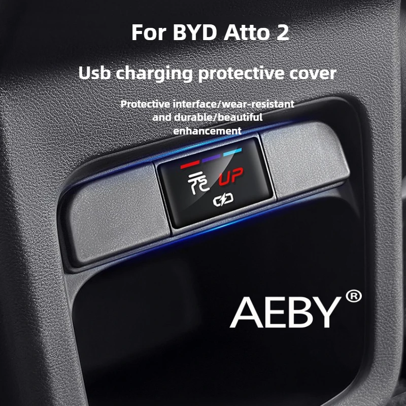 

AEBY For BYD Atto 2 2024-2025 Silicone Protector Cap for Charging Socket,Rear Charging Port Cover,Car USB Dust Cover,Dust Plug