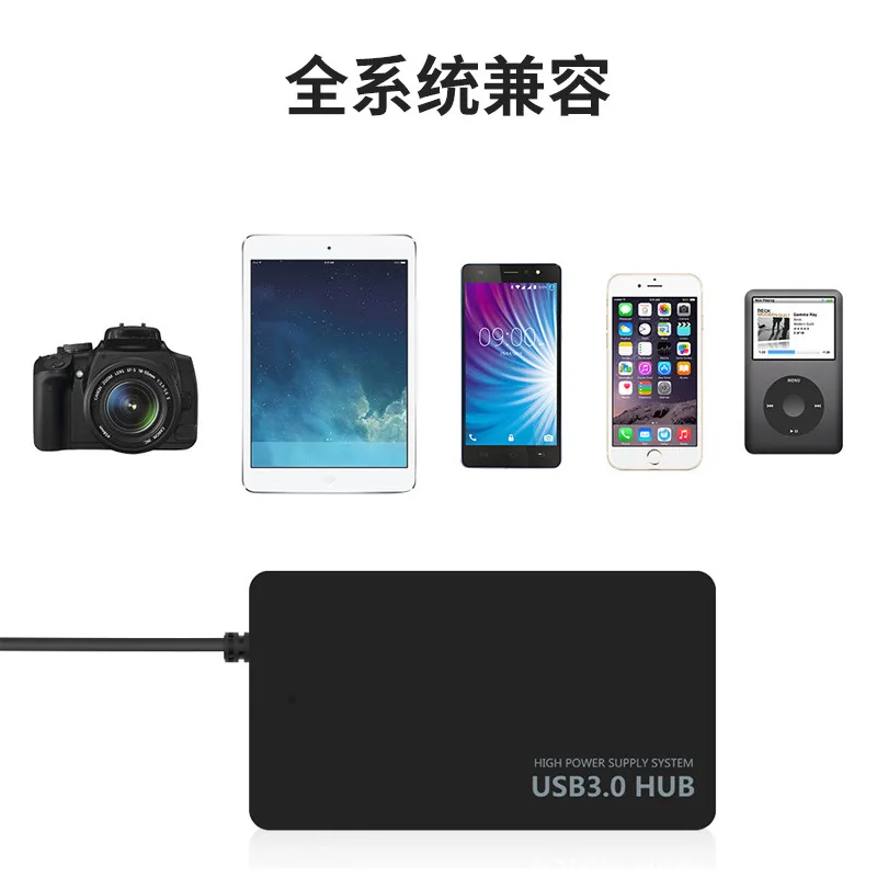 USB Hub USB 3.0 4 PORT Type C HUB High Speed Data Cable Convertor Adapter Support Multi Systems Plug and Play USB Adapter
