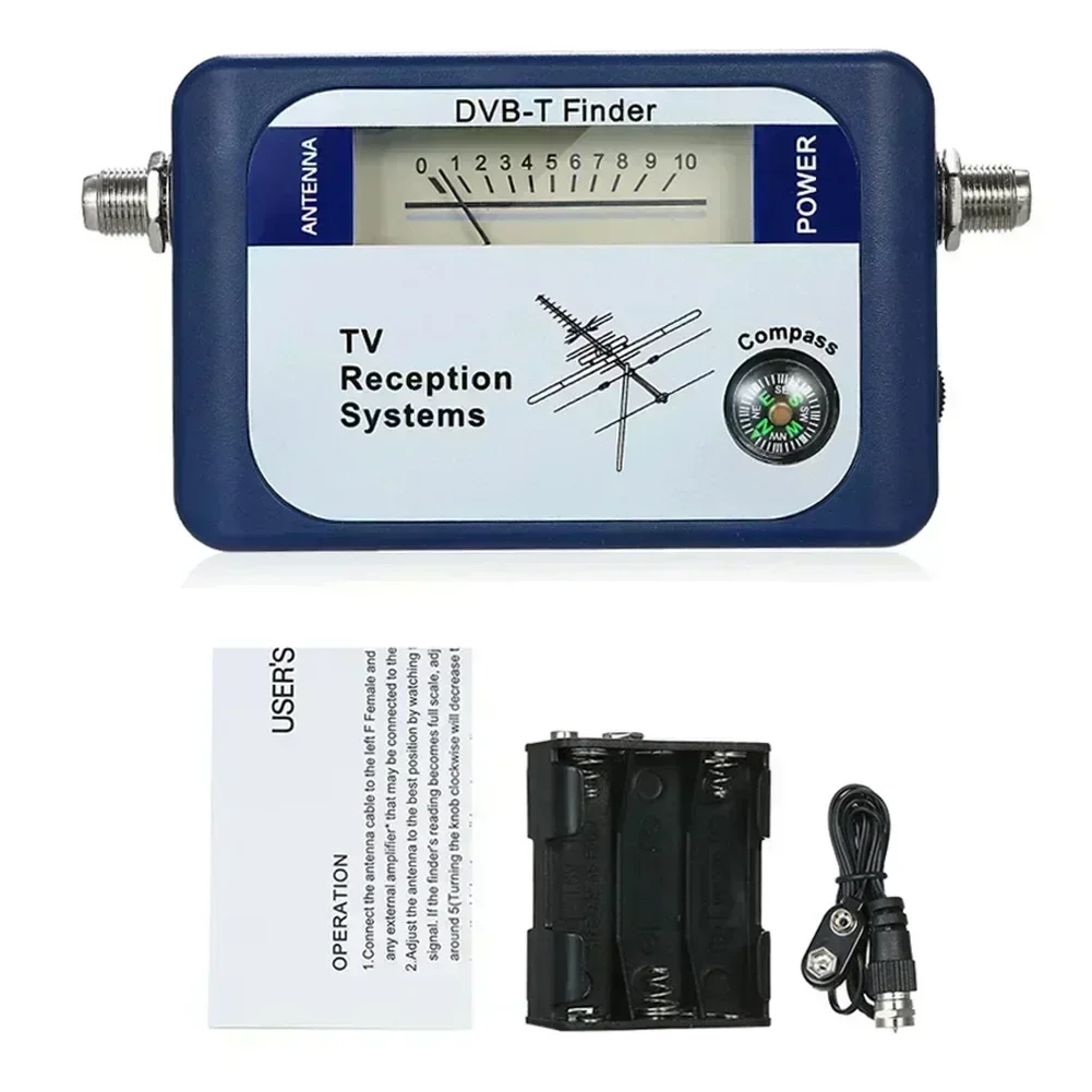 TV Signal Finder Detector DVB T With For Compass For Terrestrial Antenna Portable Digital Display And Control Knob