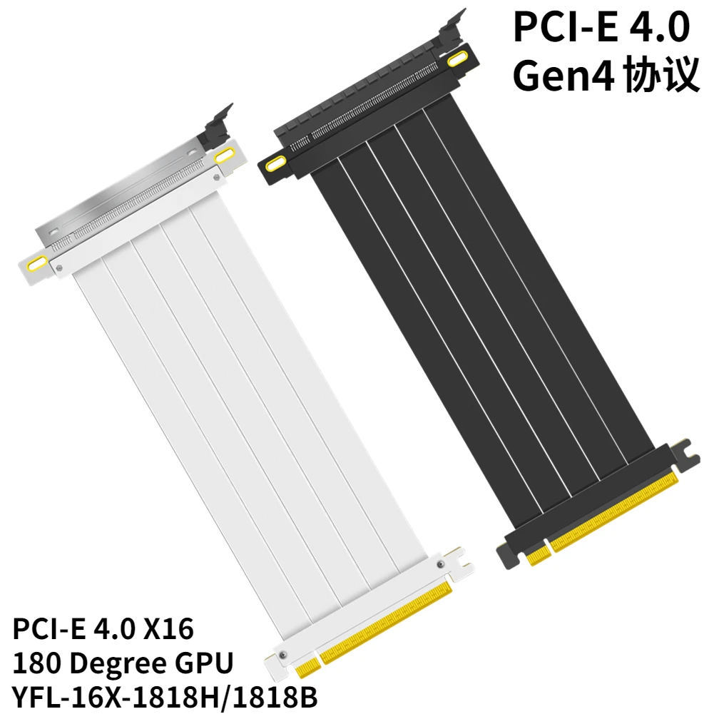 Imagem -03 - Cabo Flexível de Alta Velocidade Branco da Extensão do Extensor Pci-e X16 do Riser do Cabo da Placa Gráfica Pci Express 4.0 16x Série de Rtx Gtx rx Gpu