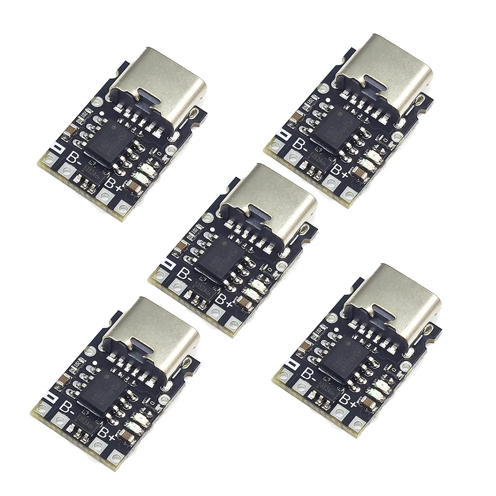 1/5/10PCS 1A 3.7V 4.2V Scheda di ricarica della batteria al litio con protezione Tipo-C USB Scheda di ricarica della batteria agli ioni di litio