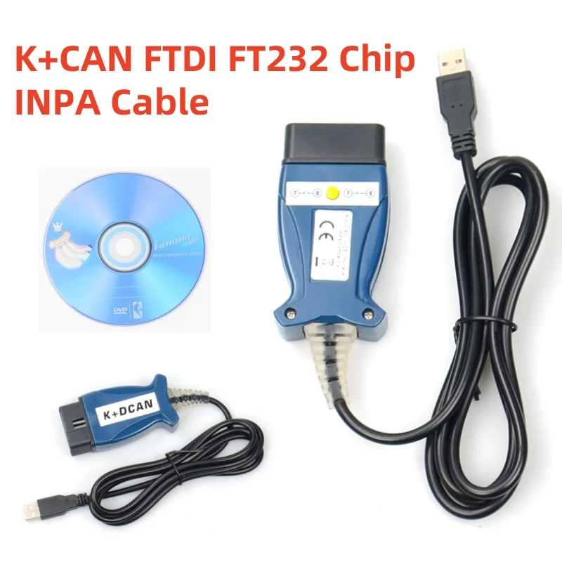 NEW INPA Cable INPA K+CAN K+DCAN Automotive Connector Code Diagnostic Tool with Switch OBD2 USB Interface for BMW OBD2 Scanner O