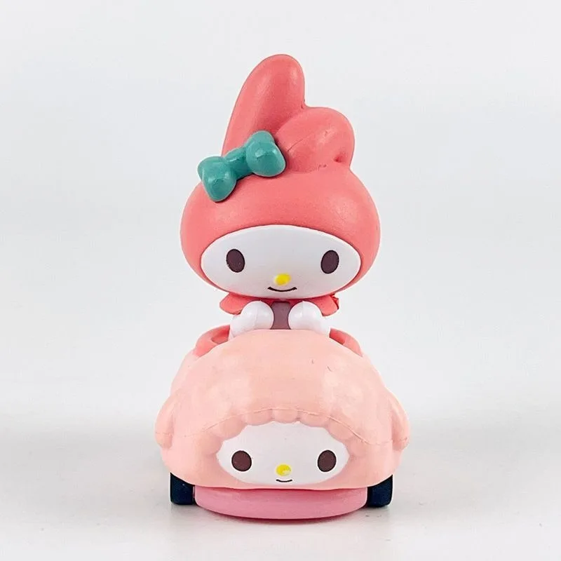 Sanrio Hello Kitty Kuromi Cinnamoroll My Melody ดึงรถกล่องตาบอดตุ๊กตาการ์ตูนตุ๊กตาเครื่องประดับ