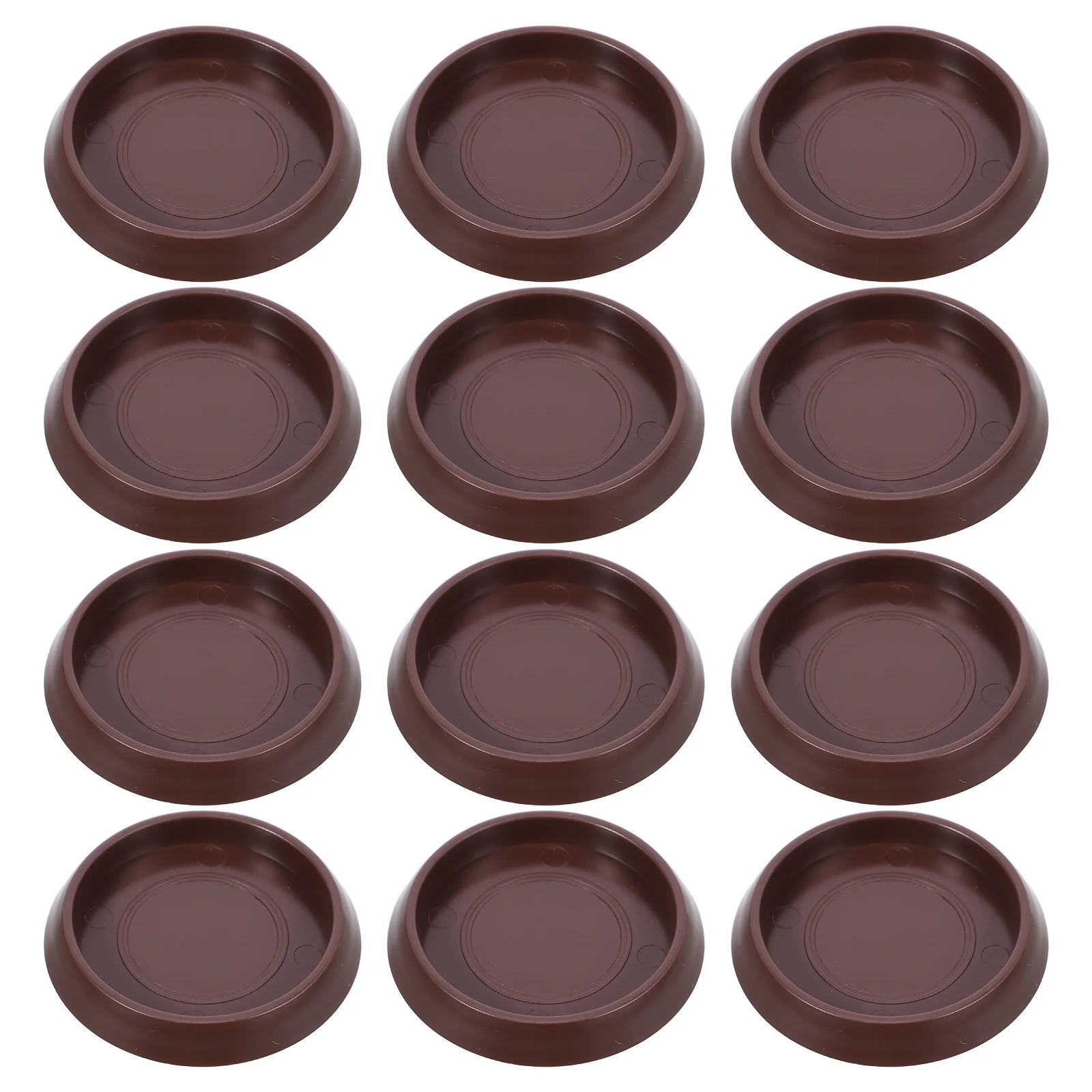 

12pcs Anti-Slip Caster Cups Plastic Floor Protectors For Wooden Smooth Floors Round Wheel Caster Cups Round Wheel Pads