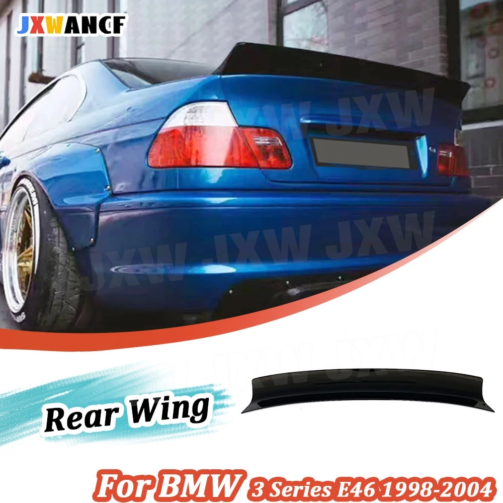 

JXWANCF ABS / Carbon Fiber Black Rear Trunk Duck Spoiler Lid Wing For BMW 3 Series E46 1998-2004 Rear Spoiler Car