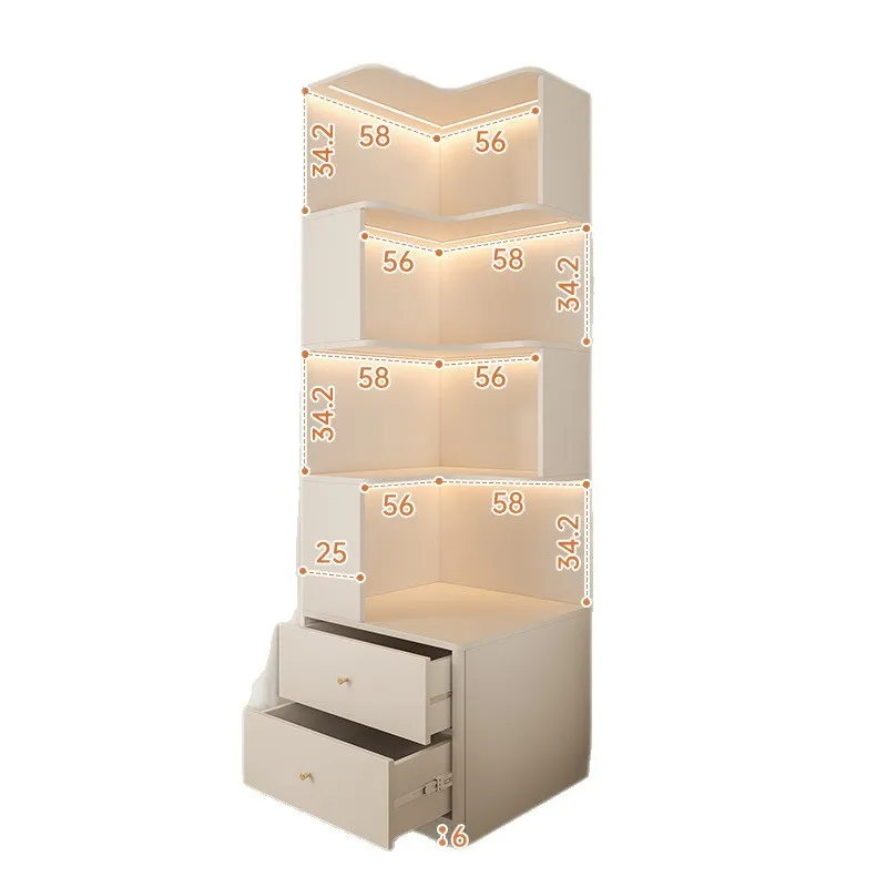 

Кремовая ветерная прикроватная тумбочка для спальни, встроенная многофункциональная стойка для небольшой квартиры