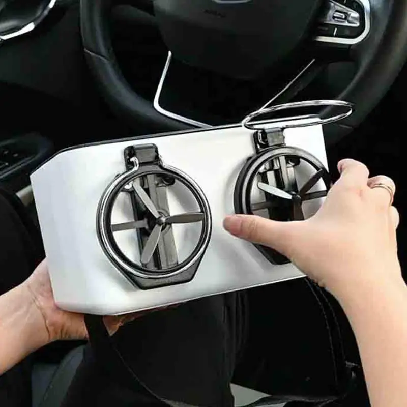 Multifunctional Car Tissue Holder Phone Holder Foldable Design Auto Item Car Armrest Organizer With Cup Holders Durable Material