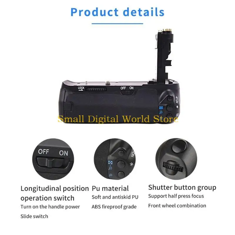 77UB vertikaler Batteriehandgriff für 60DA 6D DSLR-Kamera kann 2PCS LP-E6 Batterie ersetzen BG-E6