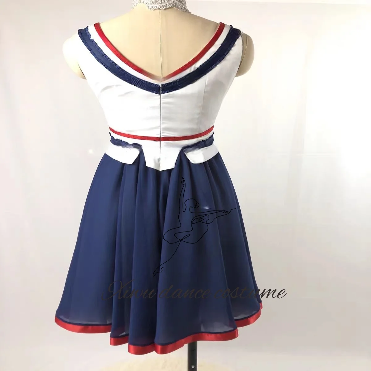 パリ・フレイム・ガールズ・バリエーションズ バレエ公演用ロングドレス プロ仕様 カスタムメイド 子供・大人用 ブルー