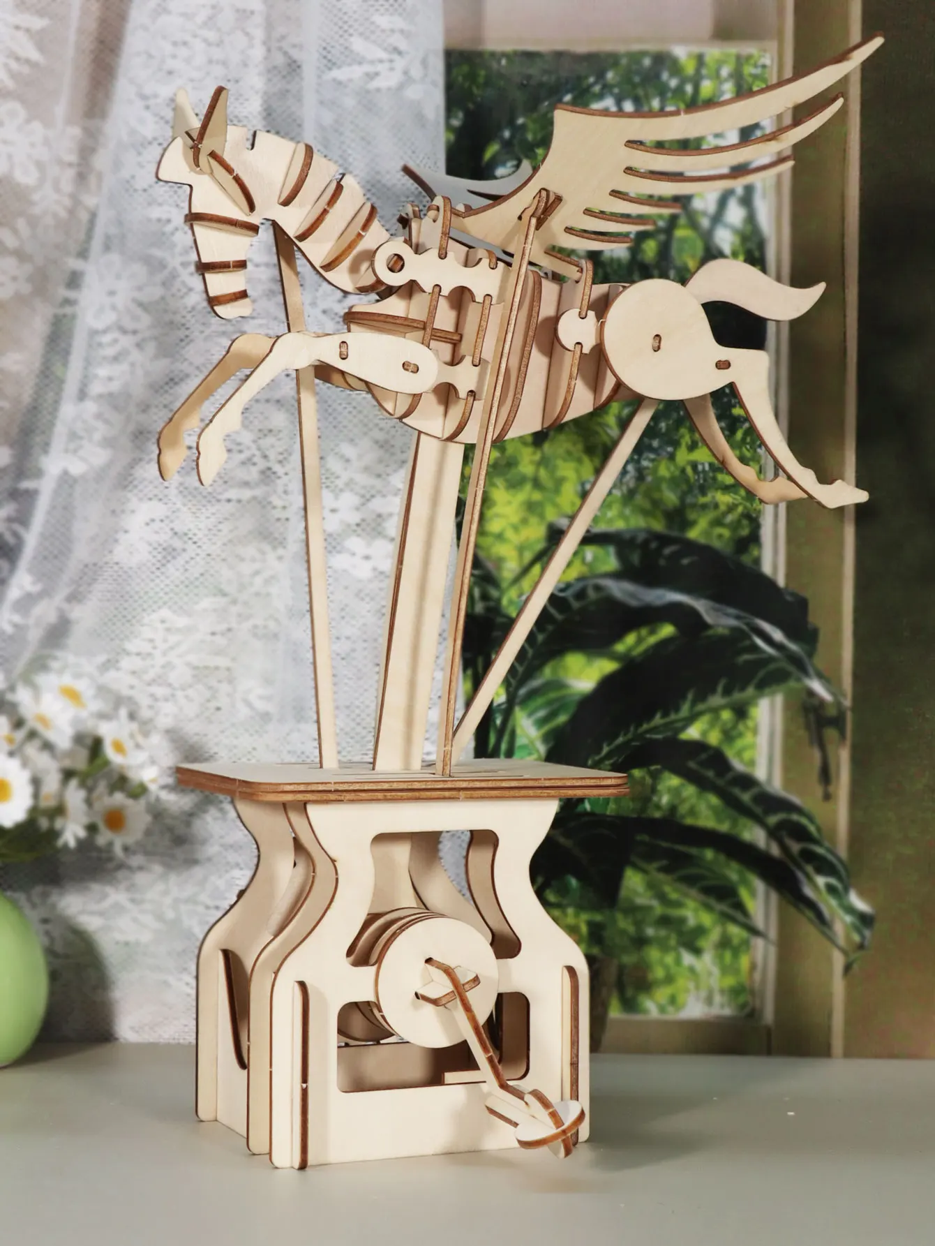 木製の3Dペガスパズル,手作りの工芸品,アセンブリキット,クリエイティブな装飾,誕生日,クリスマスプレゼント