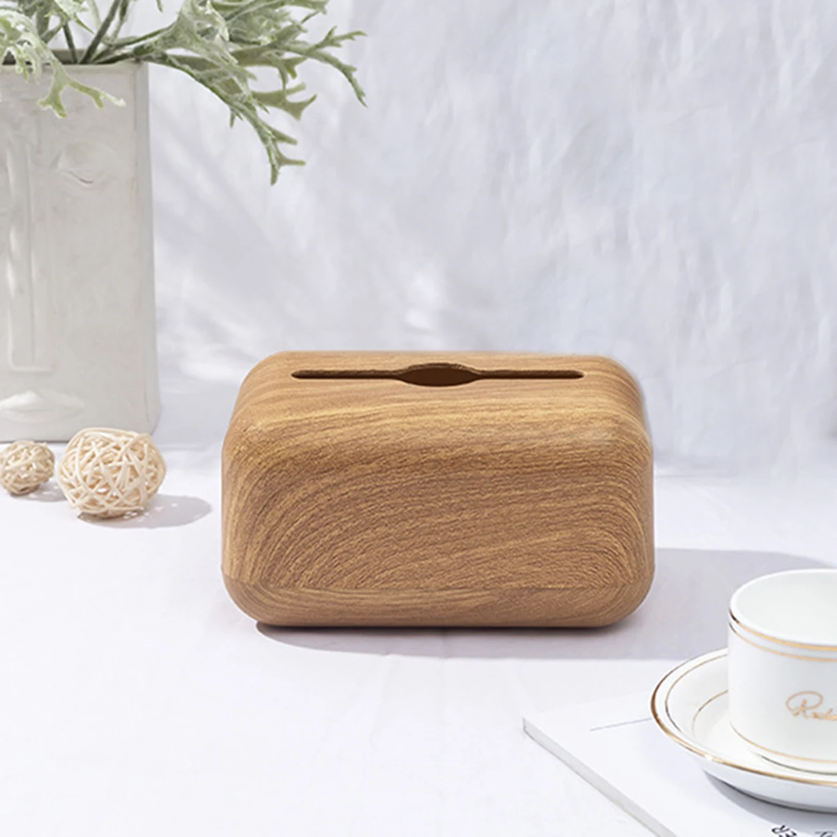 

Simple Living Room Tissue Box Walnut Wood Bathroom Paper Box Table Desktop Storage Box Wooden Tissue Case Kitchen Accessories