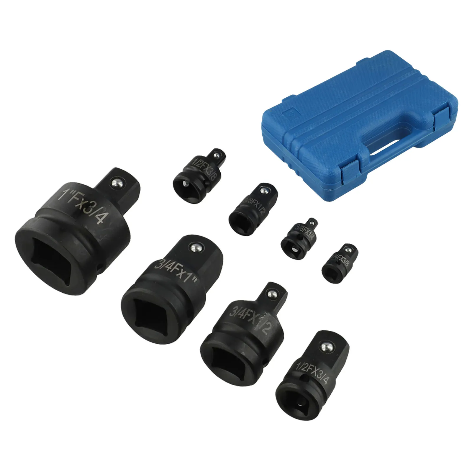 Efficient Eight Piece Socket Converter Adapter Package Tailored For Compatibility With Power Tools In Garage Work