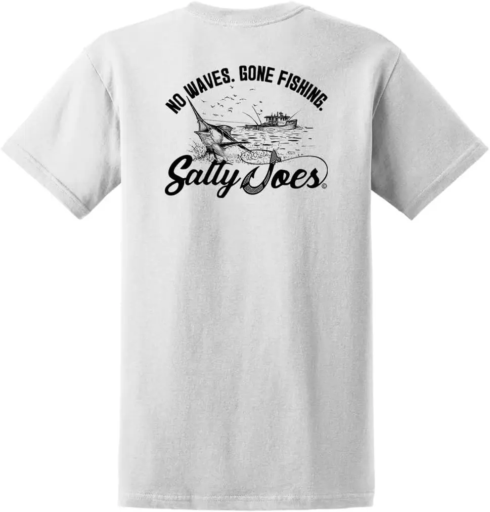 Salty Joe's Men's Custom Graphic Logo Heavyweight Cotton T-Shirts