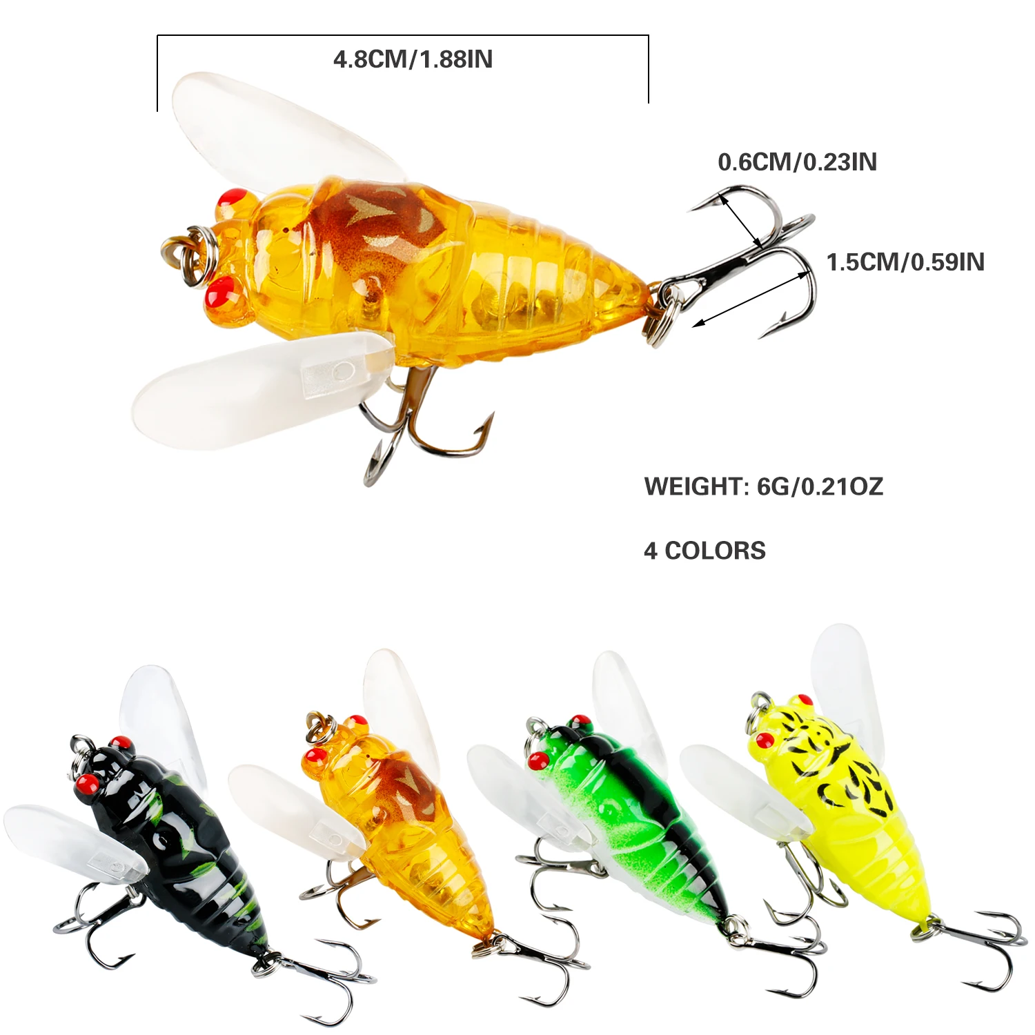 Sougayilang Fishing Lure 1pc/4pcs with Lifelike Fishing Eyes Tungsten Balls Treble Hooks Artificial Wobbler Pesca Fishing Tackle