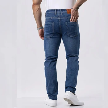 Spring Autumn Business Men Jeans Casual Straight Stretch Fashion Classic Black Sky Blue Grey Work Denim Trousers Brand Clothing 4 Spring Autumn Business Men Jeans Casual Straight Stretch Fashion Classic Black Sky Blue Grey Work Denim Trousers Brand Clothing 4