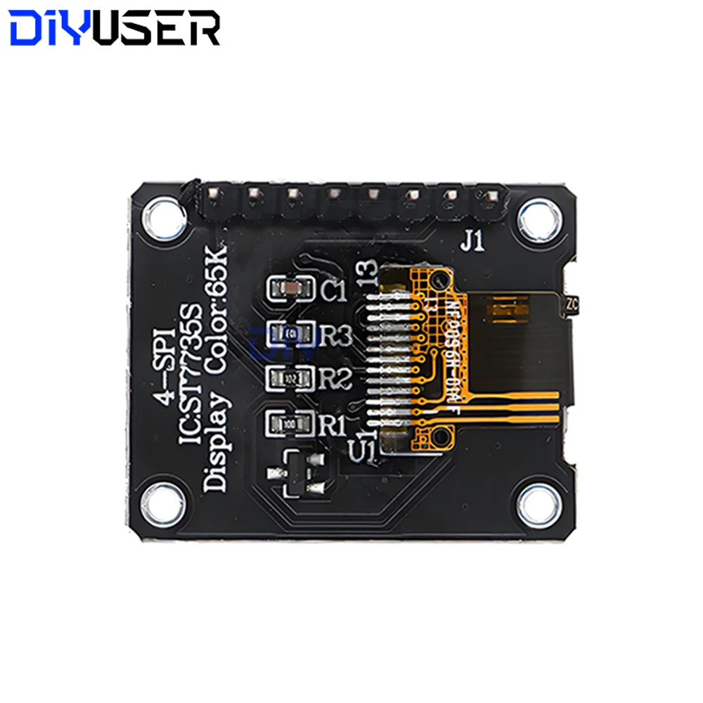 Módulo LCD colorido IPS 7P SPI HD 65K de 0,96 / 1,3 polegadas ST7735 Drive IC 80 * 160 (não OLED) para Arduino