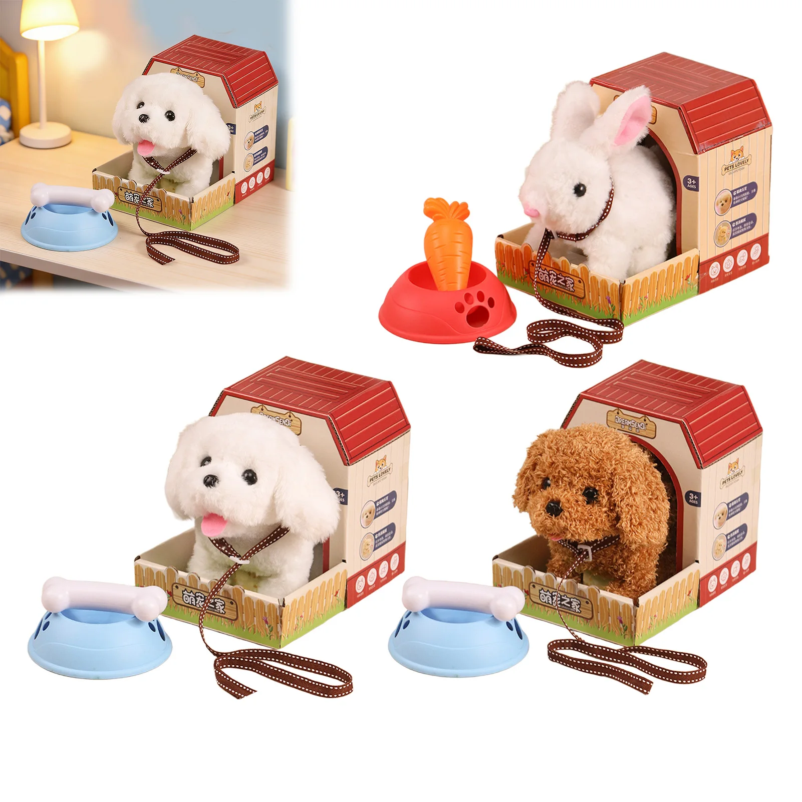 

Interactive Electronic Plush Puppy Toy for Kids with Sound Feature Soft Material and Realistic Design