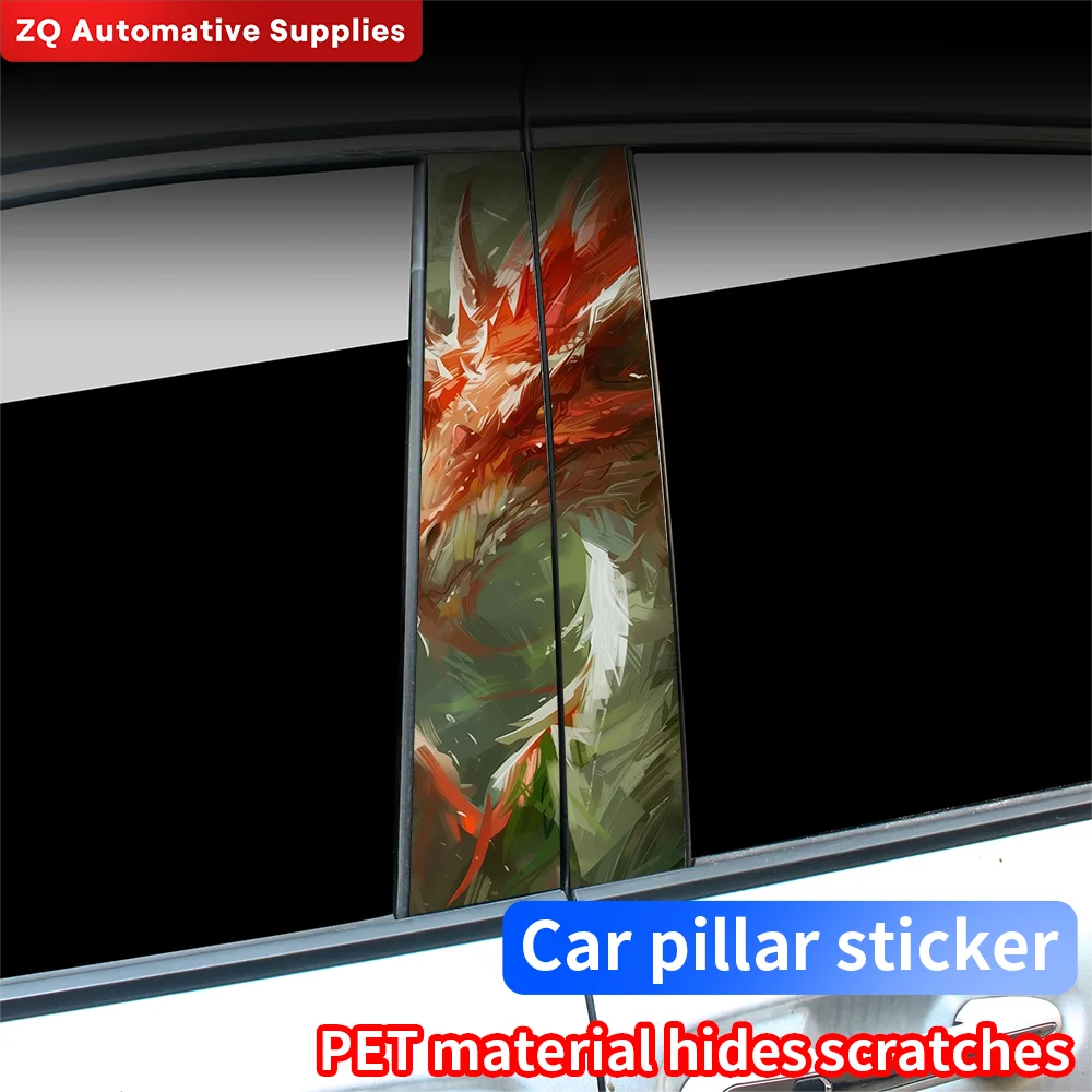 

Dragon Car Stickers Auto B-Pillar Waterproof Decoration Cover Scratches DIY Cool Car Doors Pillar Sunscreen Vinyl Decals