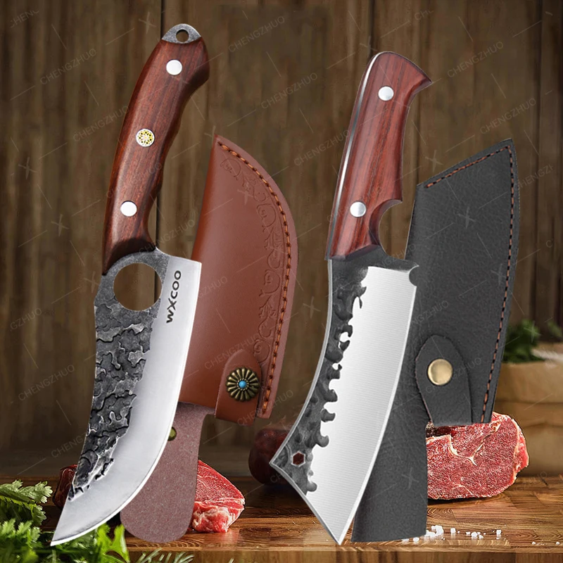 

Kitchen Household Cutting Knife Hand-Forged Kitchen Boning Knife Butchers Knives Professional Cleaver Slicing Knife Meat Cutter