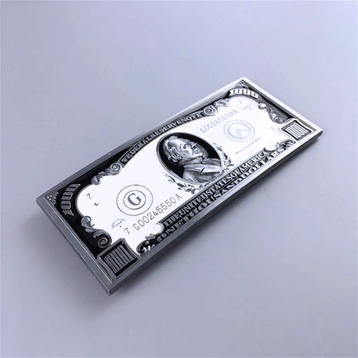 Vintage 1000 Dollar Bill Sculpting Metal Belt Buckle BUCKLE-T011