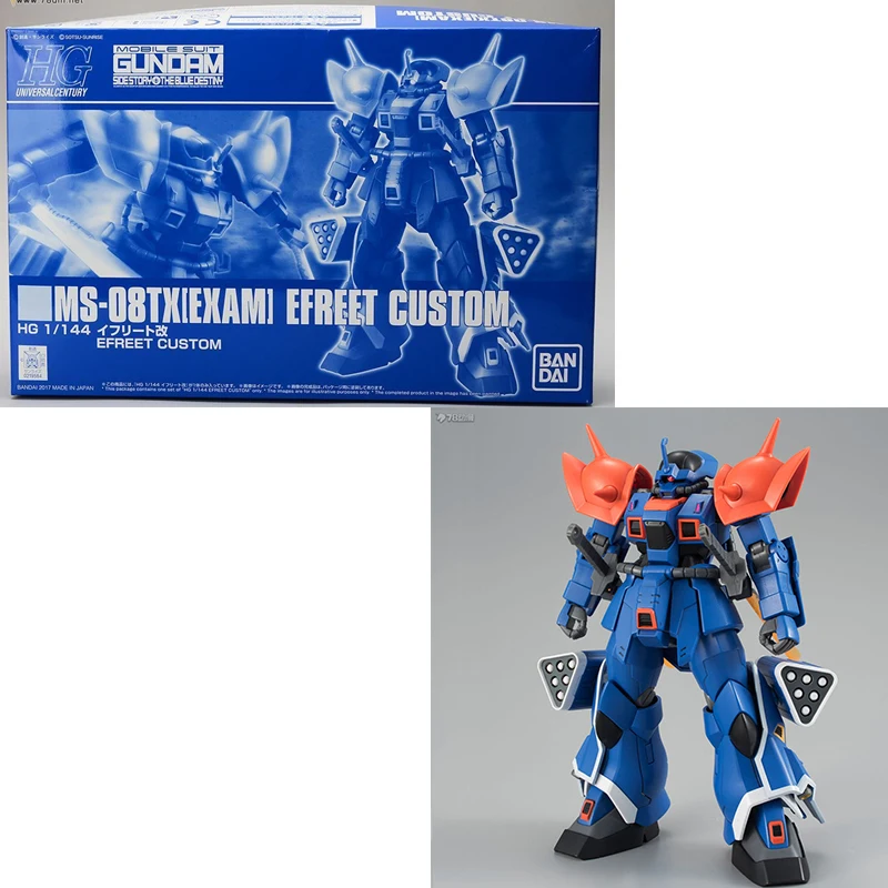 بانداي حقيقية جاندام HG MS-08TX/N EFREET NACHT MS-08TX[EXAM] EFREET CUNTOM أنيمي عمل الشكل التجمع لعبة مجسمة هدية الأطفال