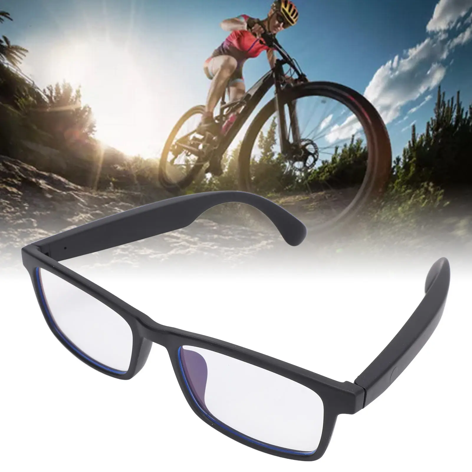 Smart Sound Glasses Smart Sound Glasses with Mic Blue Light Filter Touch  Outdoor Cycling Bluetooth 5.3 Glasses