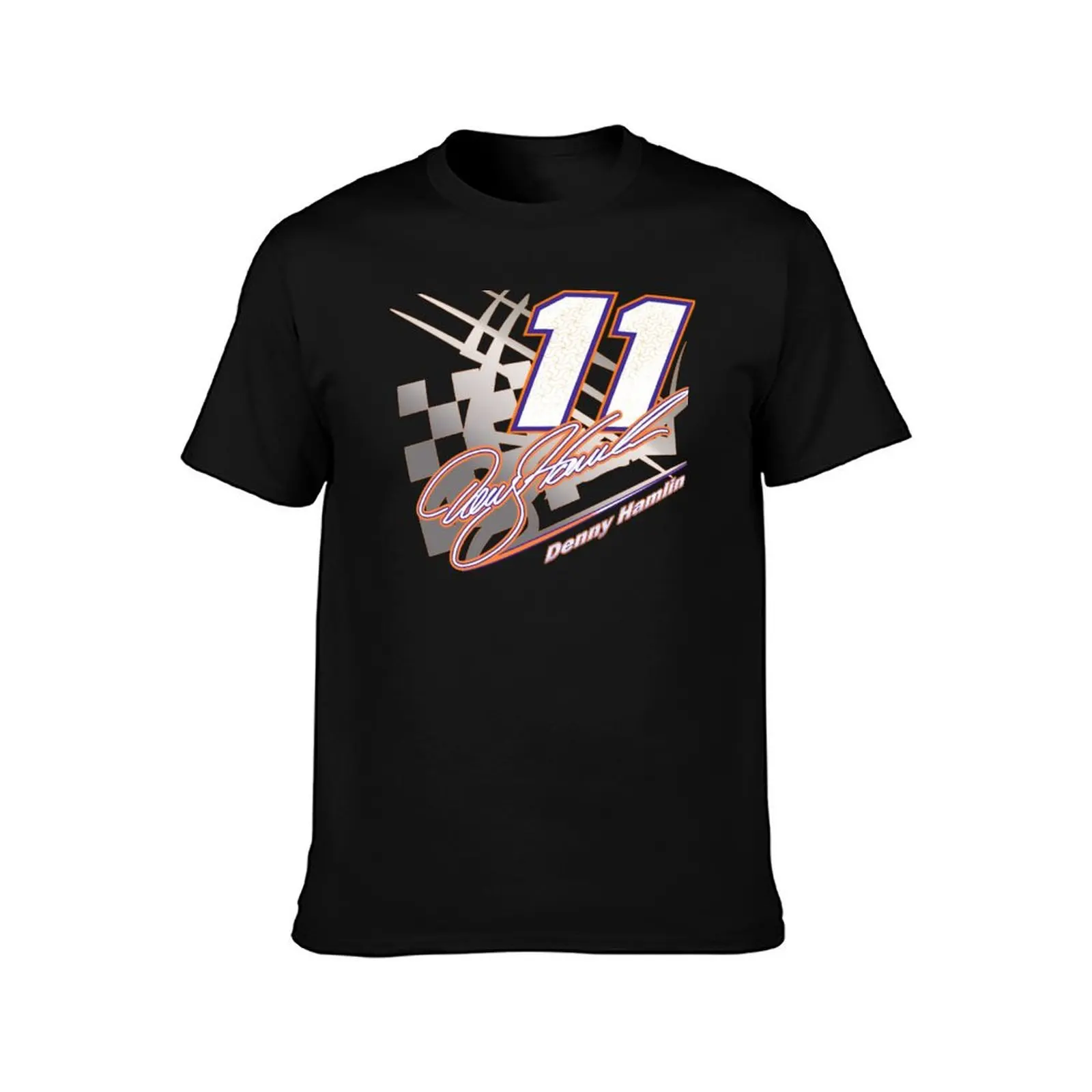 Denny Hamlin #11 is an American professional racing driver T-Shirt Plus Size Solid Color T-Shirt
