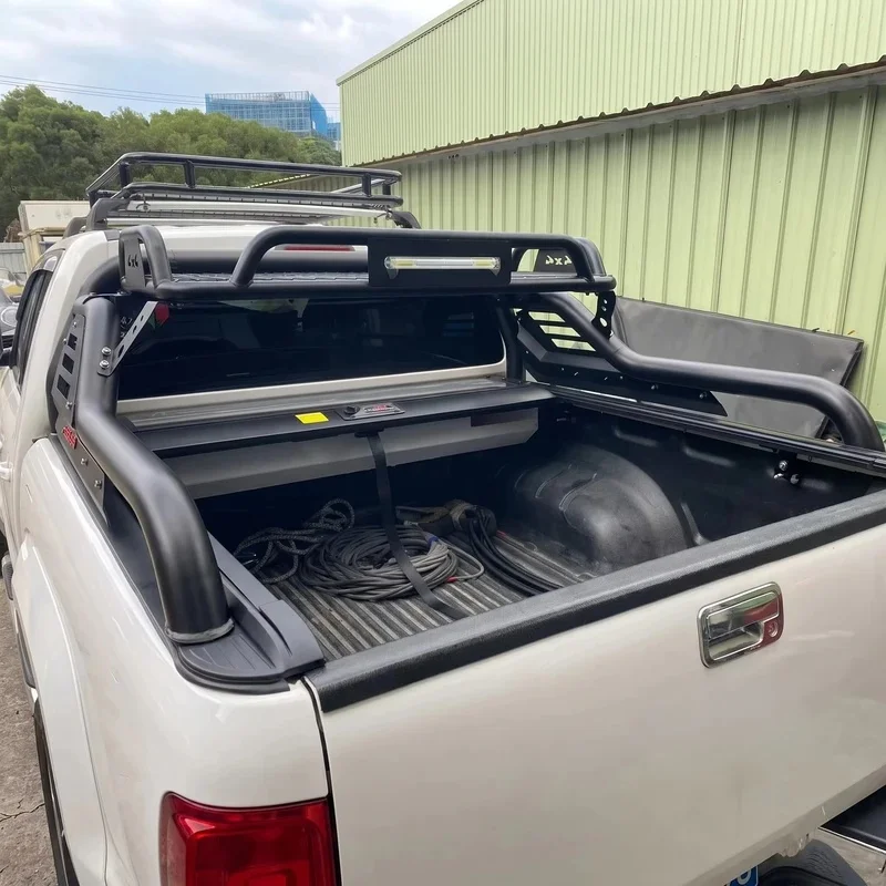 Sturdy Manual Hard Roll Up Aluminum Retractable Tonneau Cover Waterproof Durable Heavy Duty Easy Installation Universal Fit