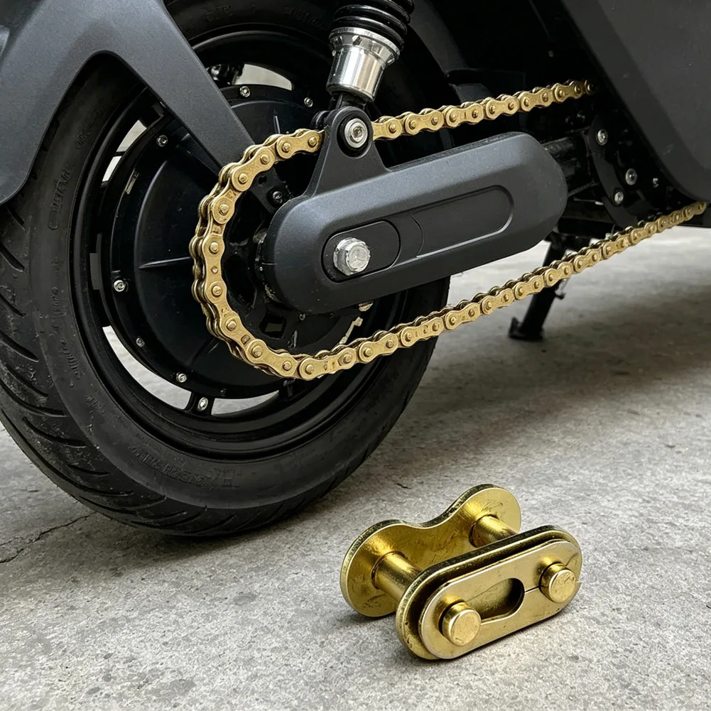 2pcs Chain Buckle For ATVs (420 Chain) For Mini Motorcycles Dirt Bikes Gold Metal Master Chain Replacement Accessories