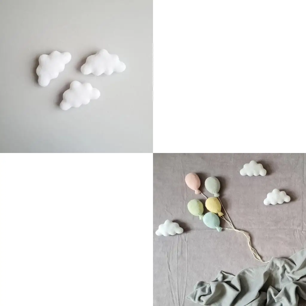 Baby Photography Props Soft Felt Cloud/Balloon Posing Decors Shower Party Props