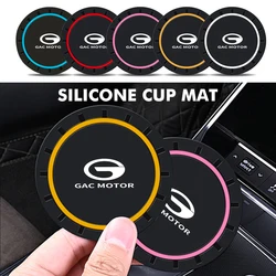 2pcs Car Coaster Water Cup Non-Slip Silica Gel Pad Holder Mat For GAC MOTOR Trumpchi GE3 2016-2020 GS3 GS4 GS5 GS8 GA4 GA6 GA8