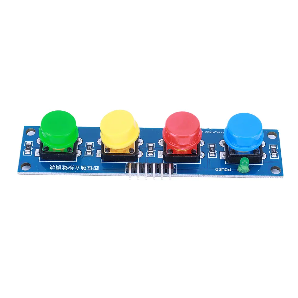 4 Independent Buttons Keyboard Module with Hat & LED Indicator Keypad Module for Arduino ARM Raspberry Pi