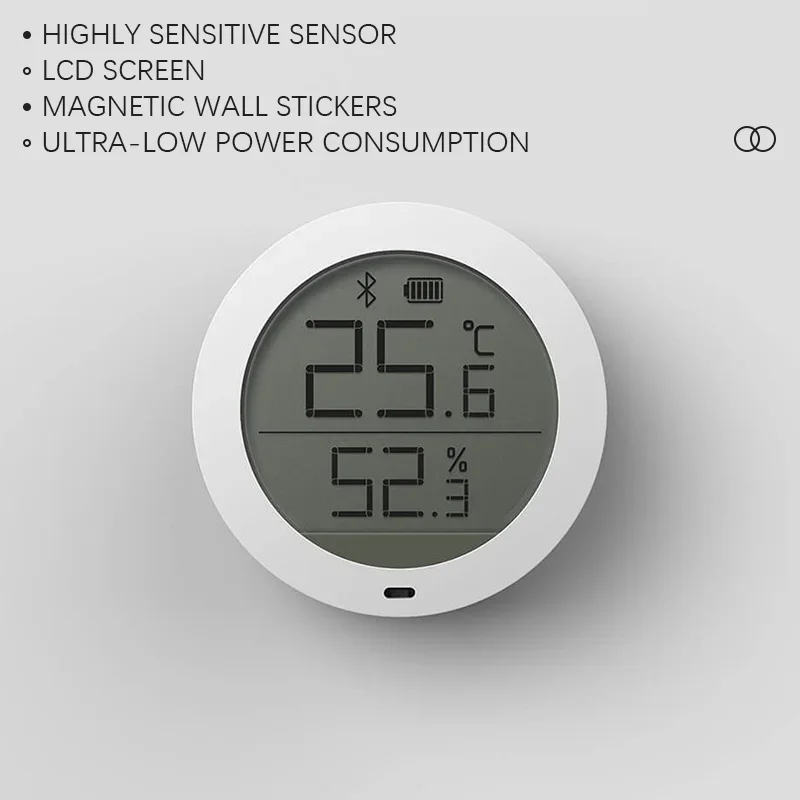 

Bluetooth-датчик температуры XIAOMI Mijia с ЖК-дисплеем, умный цифровой термометр, электронный гигрометр для дома, работает с приложением Mijia.