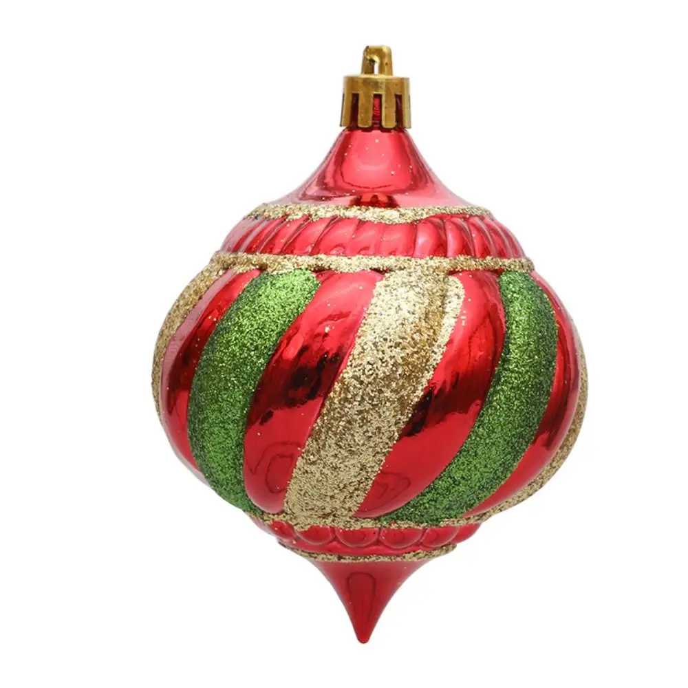 6 pçs inquebrável pintado bolas de natal pingente plástico elegante galvanizado pendurado bolas conjunto reutilizável feliz natal decoração