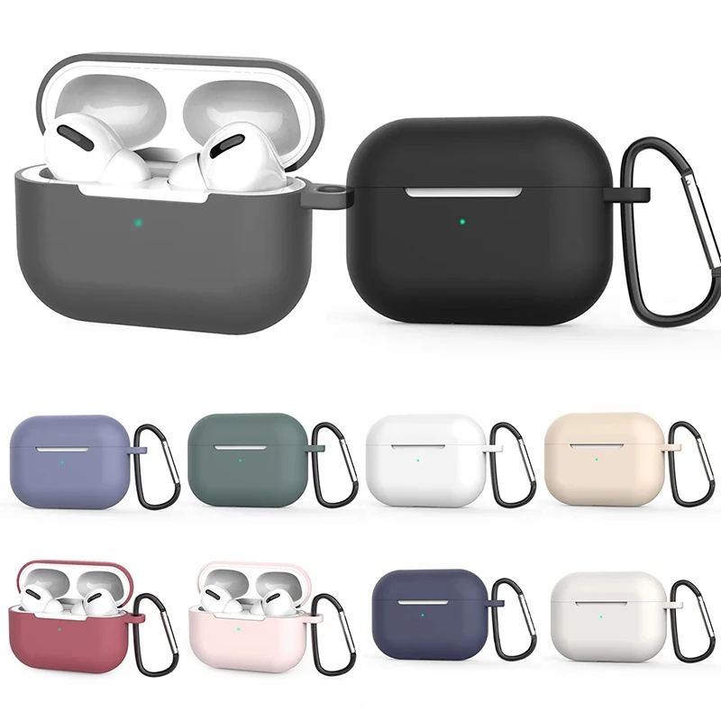 Soft Silicone Case for Apple Airpods Pro Wireless Headset Case for AirPods Pro Charging Box Solid Color Fashion Earphones Case